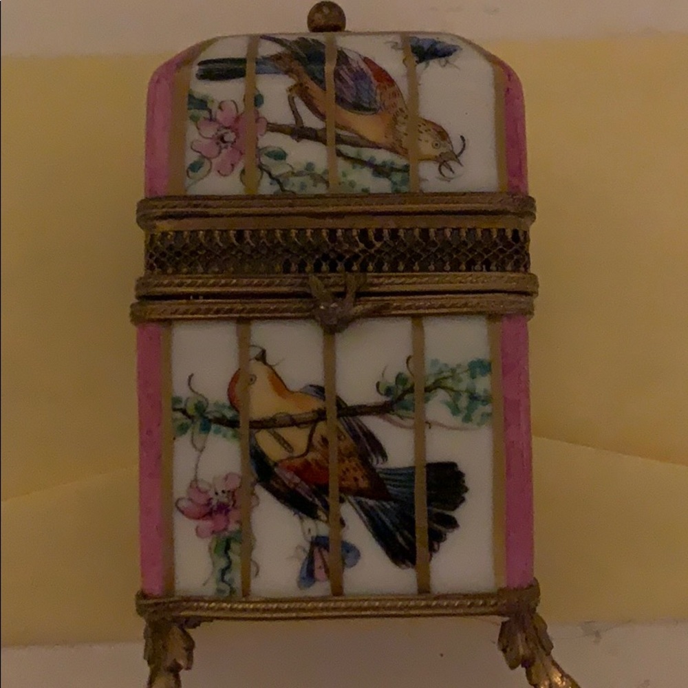 LIMOGES BOX - VIALARD -VINTAGE BIRD CAGE PERFUMES
